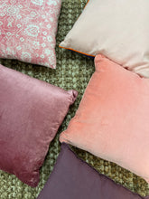 50cm Clay Colour Velvet Cushion with Piping
